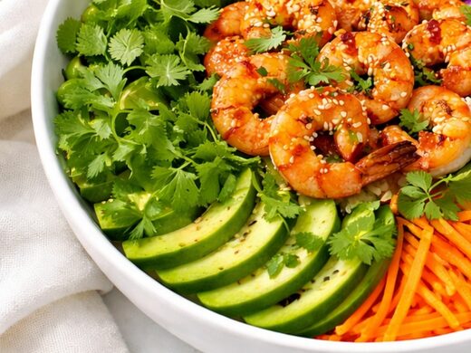 Bowl&#x20;tha&#x00EF;&#x20;aux&#x20;crevettes&#x20;et&#x20;crudit&#x00E9;s&#x20;&#x3A;&#x20;repas&#x20;complet&#x20;d&amp;&#x23;8217&#x3B;&#x00E9;t&#x00E9;