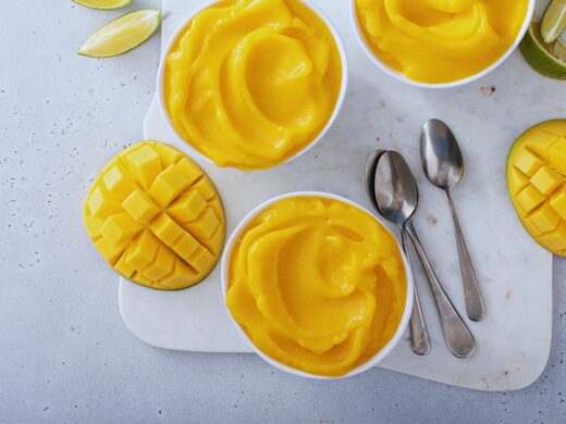 Sorbet mangue maison : recette facile sans sorbetière