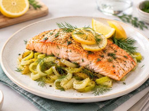 Pav&#x00E9;&#x20;de&#x20;saumon&#x20;r&#x00F4;ti&#x20;aux&#x20;poireaux&#x20;&#x3A;&#x20;recette&#x20;l&#x00E9;g&#x00E8;re&#x20;et&#x20;&#x00E9;quilibr&#x00E9;e